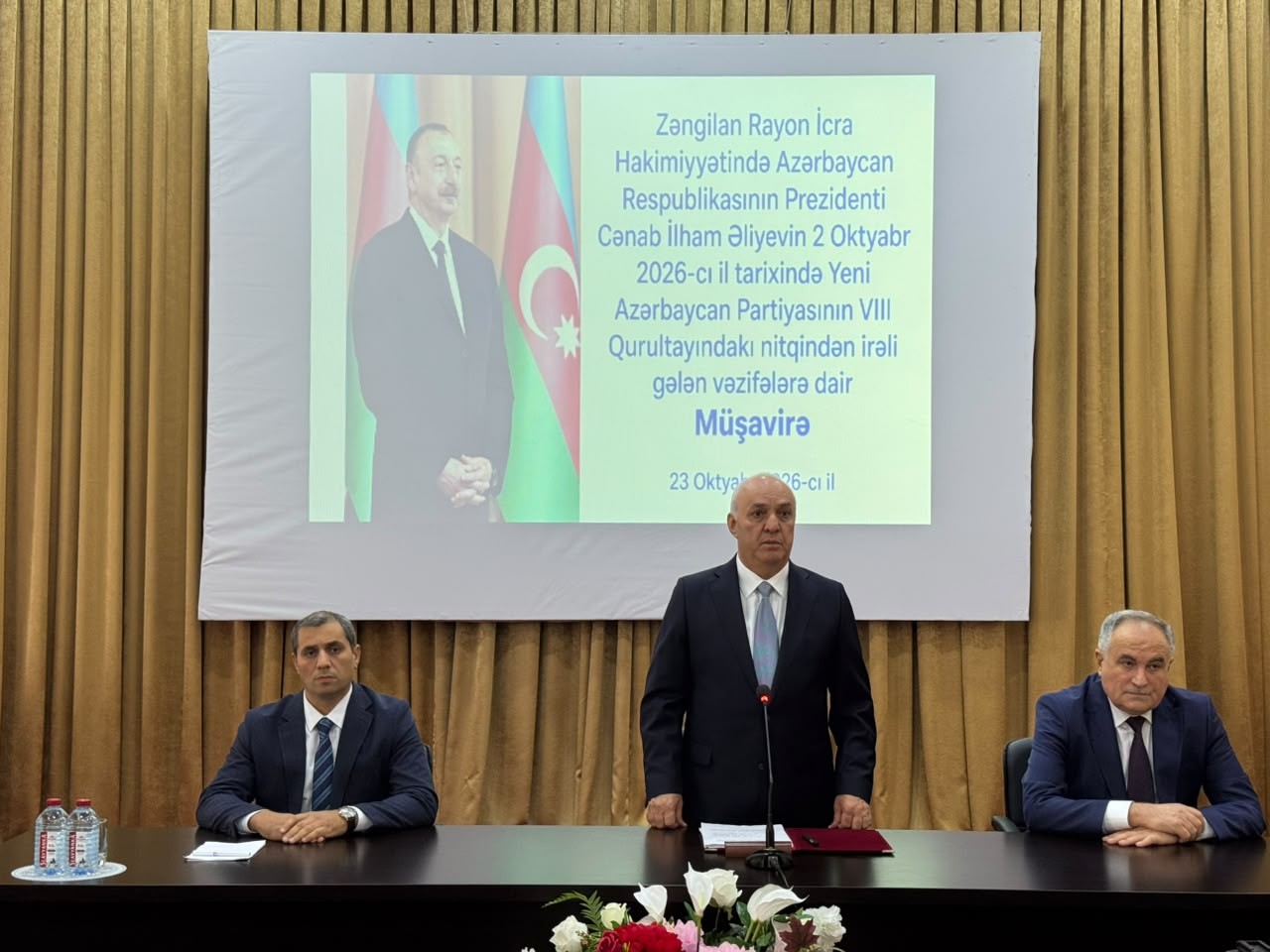 Zəngilan Rayon İcra Hakimiyyətinin təşkilatçılığı ilə Azərbaycan Respublikasının Prezidenti cənab İlham Əliyevin Yeni Azərbaycan Partiyasının VIII Qurultayındakı nitqindən irəli gələn vəzifələrə dair müşavirə keçirilib